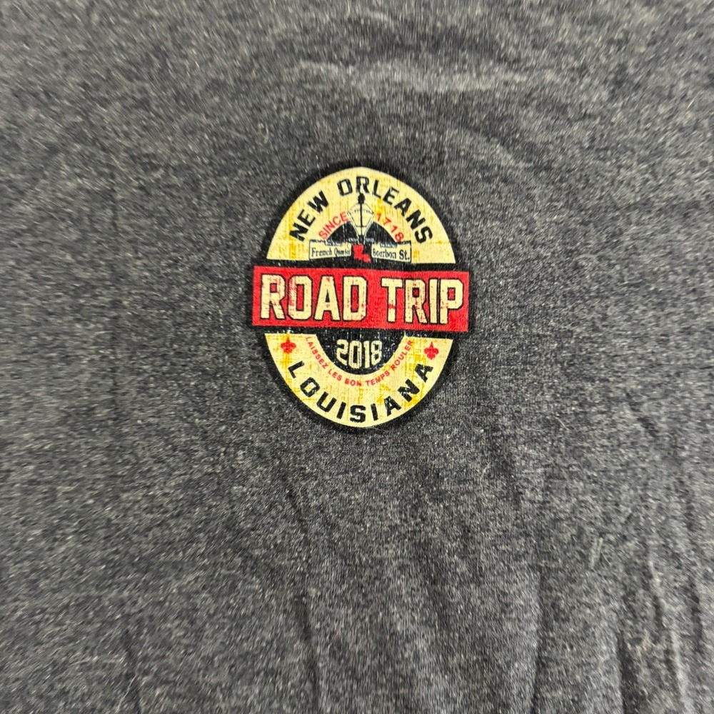 Gildan T-Shirt Unisex Large Blue New Orleans Road Trip 2018 Graphic Streetwear - Picture 6 of 8